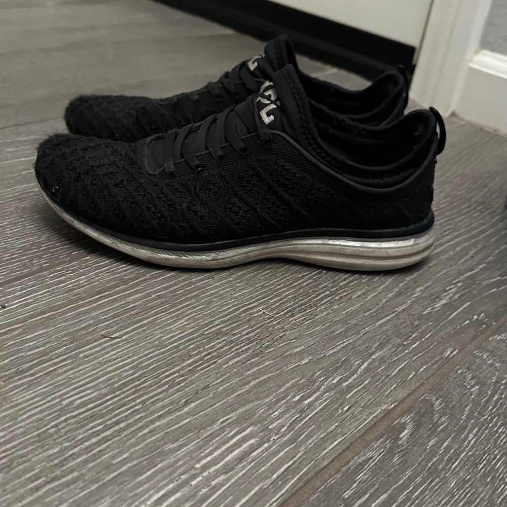 APL Black Athletic Shoes with Silver Accents